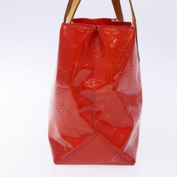 LOUIS VUITTON Monogram Vernis Reade PM Hand Bag Red Rouge LV Auth - Picture 4 of 16